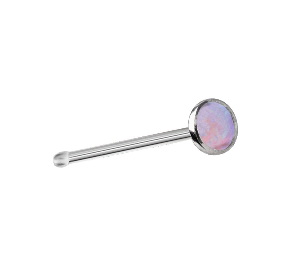 Titanium High Polish Opal Jewelled Ball End Nose Stud - TNS26 – Trendez ...